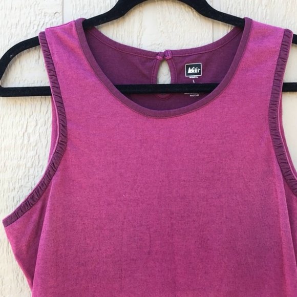 REI Women’s Athletic Workout Tank Top Pink Large - Picture 3 of 8